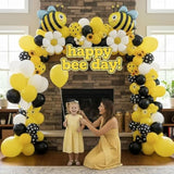 Bee Balloon Garland Arch Kit Balloon With Mylar Bee Daisy Balloons For Little Honey Birthday Party What Will It Bee Gender Reveal Baby Shower Spring Decorations