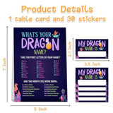 Dragon Birthday Party Decorations-Birthday Party Games,Dragon Theme Birthday Party Sign,Baby Shower Decorations,Birthday Party Game,Baby Shower Games,What'S Your Dragon Name