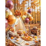 Fall Thanksgiving Balloons 12Inch Burgundy Orange Gold Confetti Balloons for Autumn Party Decor