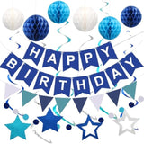 Happy Birthday Banner And Buntings, Happy Birthday Decorations For Women Rose Gold Set Contains 12Inch Balloons, Ribbons And Birthday Banners