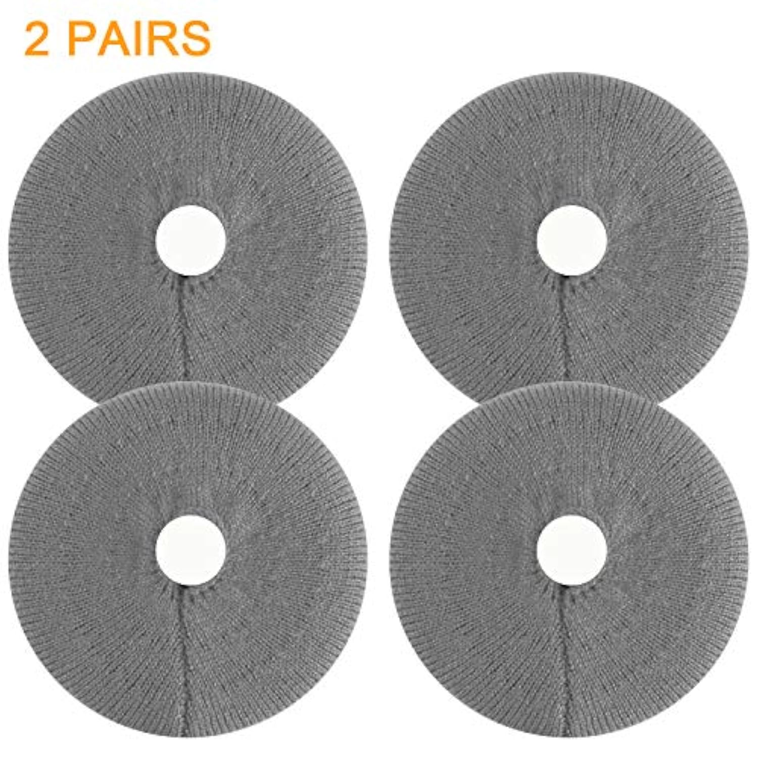 Earpads Sweater Cover Protectors With Knit Fabric For Beats Solo 3/2, Solo Hd/Mixr/Ep Headphones And Other Headsets With 1.57-3.14 Inch Ear Cushions [ 2 Pairs ] (Grey)