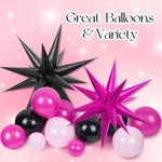 Pink And Black Balloon Arch Garland Kit With Hot Pink Black Light Pink Metallic Pink Balloons For Baby Shower Bridal Shower Wedding Birthday Party Decorations