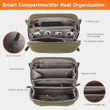 Electronic Organizer Travel Accessory Tech Pouch Waterproof Carrying Case For Accessories Charger, Adapter, Cables, Power Bank With Removalbe Shoulder Strap