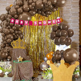 114-Pc Dark Brown Balloon Garland Kit Assorted Sizes for Party Decorations