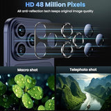 Compatible With Iphone 17 Pro Max Camera Lens Protector - [Not Easy To Break][Strong Adsorption][Case-Friendly] Metal Tempered Glass Rear Camera Screen Cover - Black Titanium