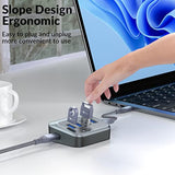 Usb C Hub, 32° Slope Design Usb 3.2 Gen1 5Gbps Hub, Usb C Hub With 2 In 1 Cabl