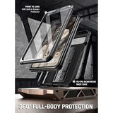 Spartan Military Grade Drop Tested Case With Built-In Screen Protector For Google Pixel Fold 5G - Metallic Gun Metal