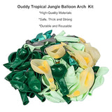 139PCS Jungle Safari Balloon Arch Kit with Gold, Green & Palm Leaves for Parties