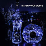 Wine Bottle Lights With Cork Switch [10 Pack] | Easy-To-Use 3.3Ft 20 Led Bottle Lights | Universal Size Cork Lights For