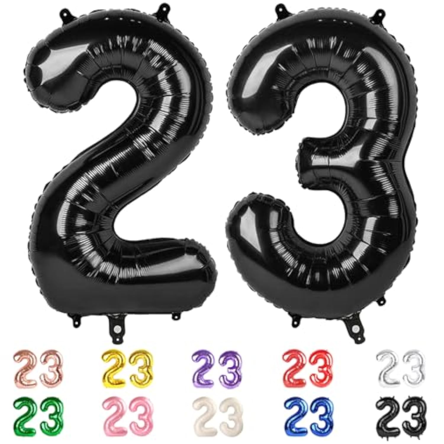 40" Number Balloons for 23rd & 32nd Birthday Decorations (Black)