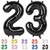 40" Number Balloons for 23rd & 32nd Birthday Decorations (Black)