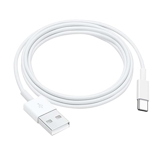 USB A to USB C Charging Cable for iPhone 17 16 15 10th Gen iPad Air Mini Fast Charger Cord White