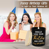 Christmas 40Th Birthday Gifts Men Women - Forty Vanilla Lavender Candle 10Oz - 1985 40Th Birthday Decorations For Men Women, 40 Year Old Bday Gifts For Friend Sister Wife Husband