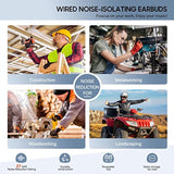 Ear Plug Headphones For Work, Work Safety Earbuds | Noise Reducing Sweatproof Hidden In-Ear Headphones, Isolating Earplugs, Osha Compliant Hearing Protection For Industrial Construction