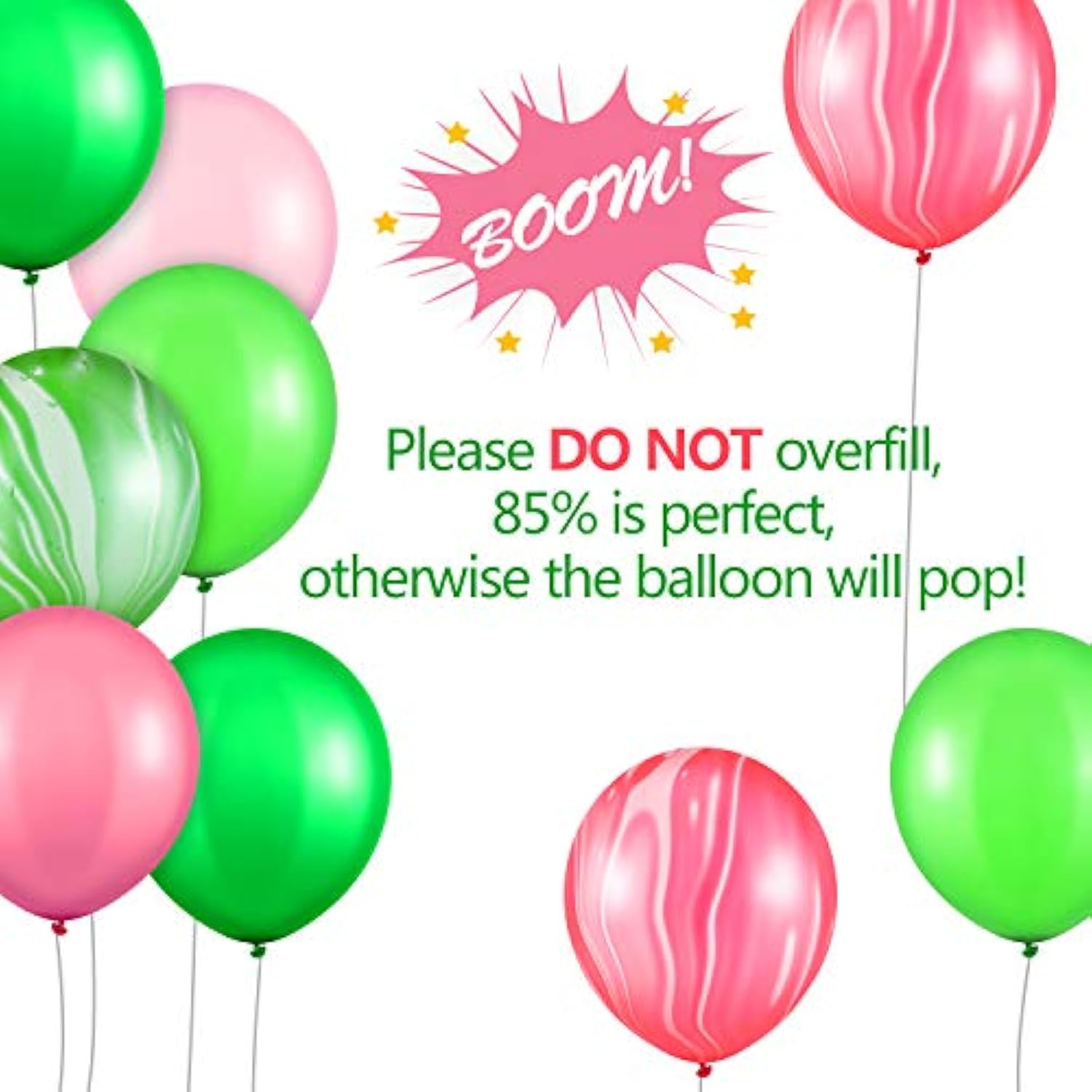 60pcs 12 Inch Red Pink Green Latex Confetti Balloons for Witch Theme Party Decor
