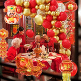 Chinese New Year Balloon Arch Red Gold Metalic Confetti Latex Balloons Lantern Fish Foil Balloons For Spring Festival Year Of The Snake 2026 Chinese New Years Eve Party Decor (Gold)