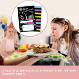 Science Experiment Theme Birthday Invitations, Fill-In Style Birthday Party Invitations With Envelopes For Boys Girls(20-Pack), Birthday Party Decorations And Supplies -Yqk-A35