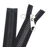 Zipper 240 Inch, Black, 10# Seperating Plastic Zipper, Double Silver P