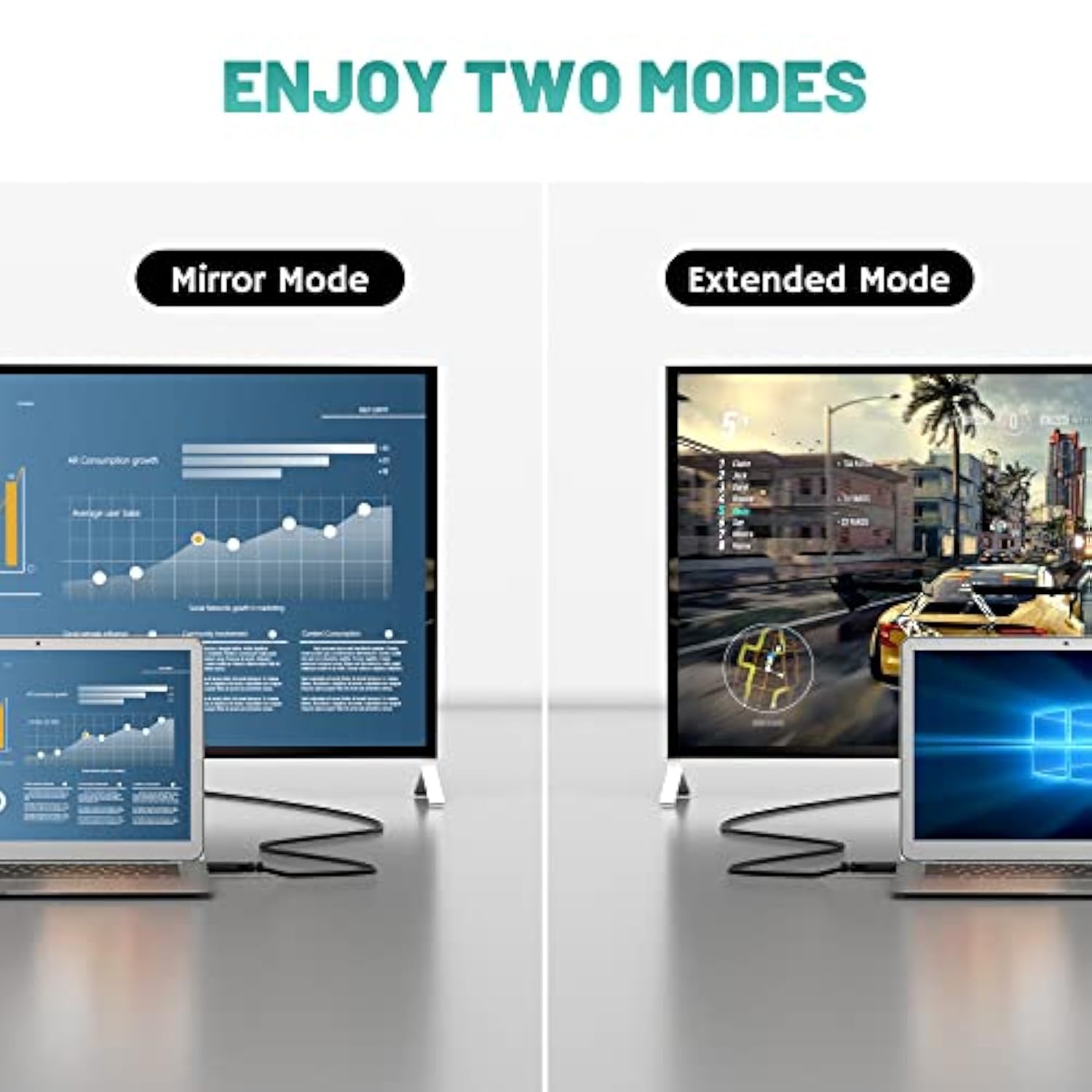 4K Displayport To Hdmi Cable 50 Feet, 24Awg Bare Copper Wires, Dp To Hdmi Male