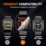 3-Pack For Amazfit Bip 6 Screen Protector, [Anti Scratch] Full Coverage High Definition Clear Protective Film