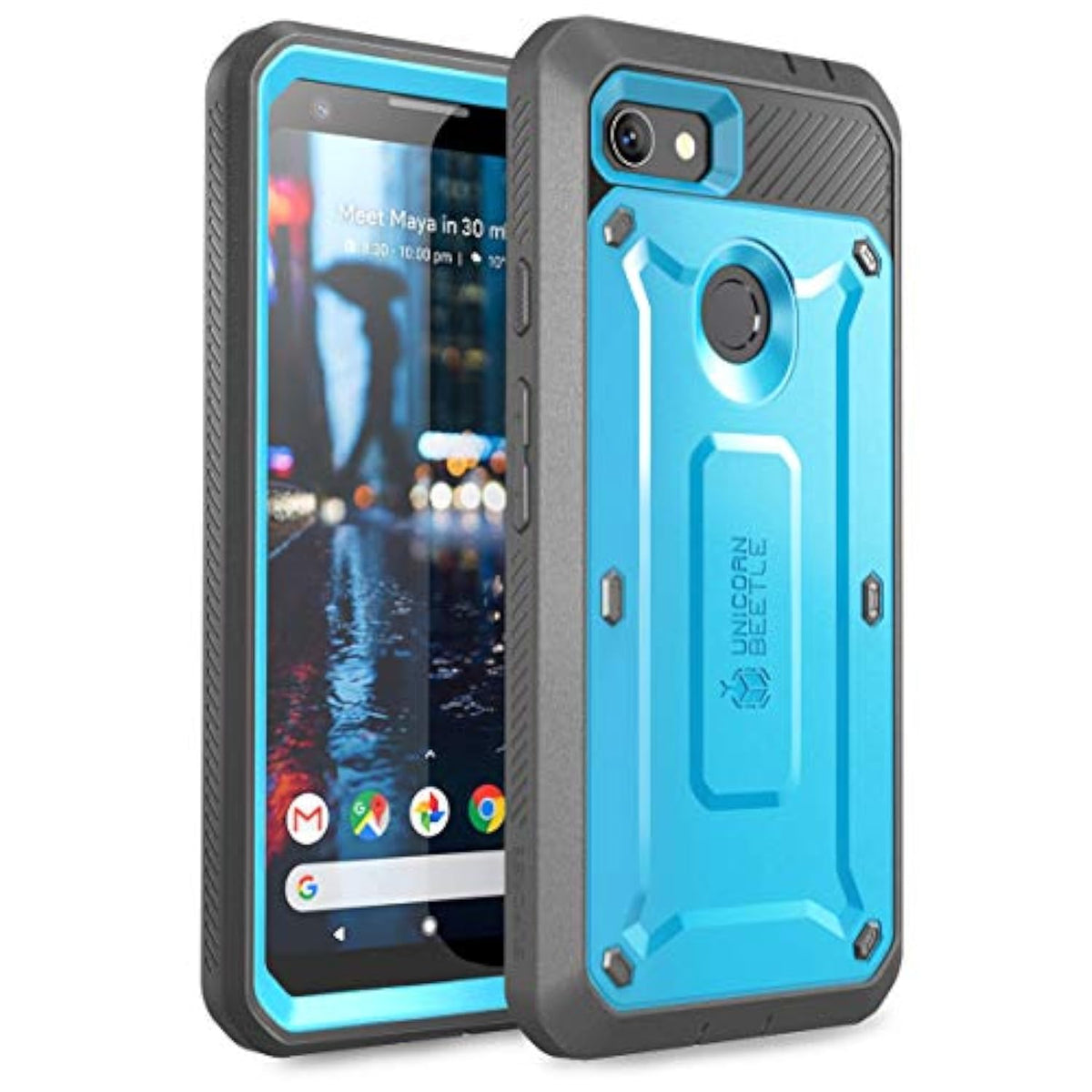 SUPCASE Unicorn Beetle Pro Series Designed for Google Pixel 3a Case, Full-Body Rugged Case with Built-in Screen Protector for Google Pixel 3a 2019 Release (Blue)