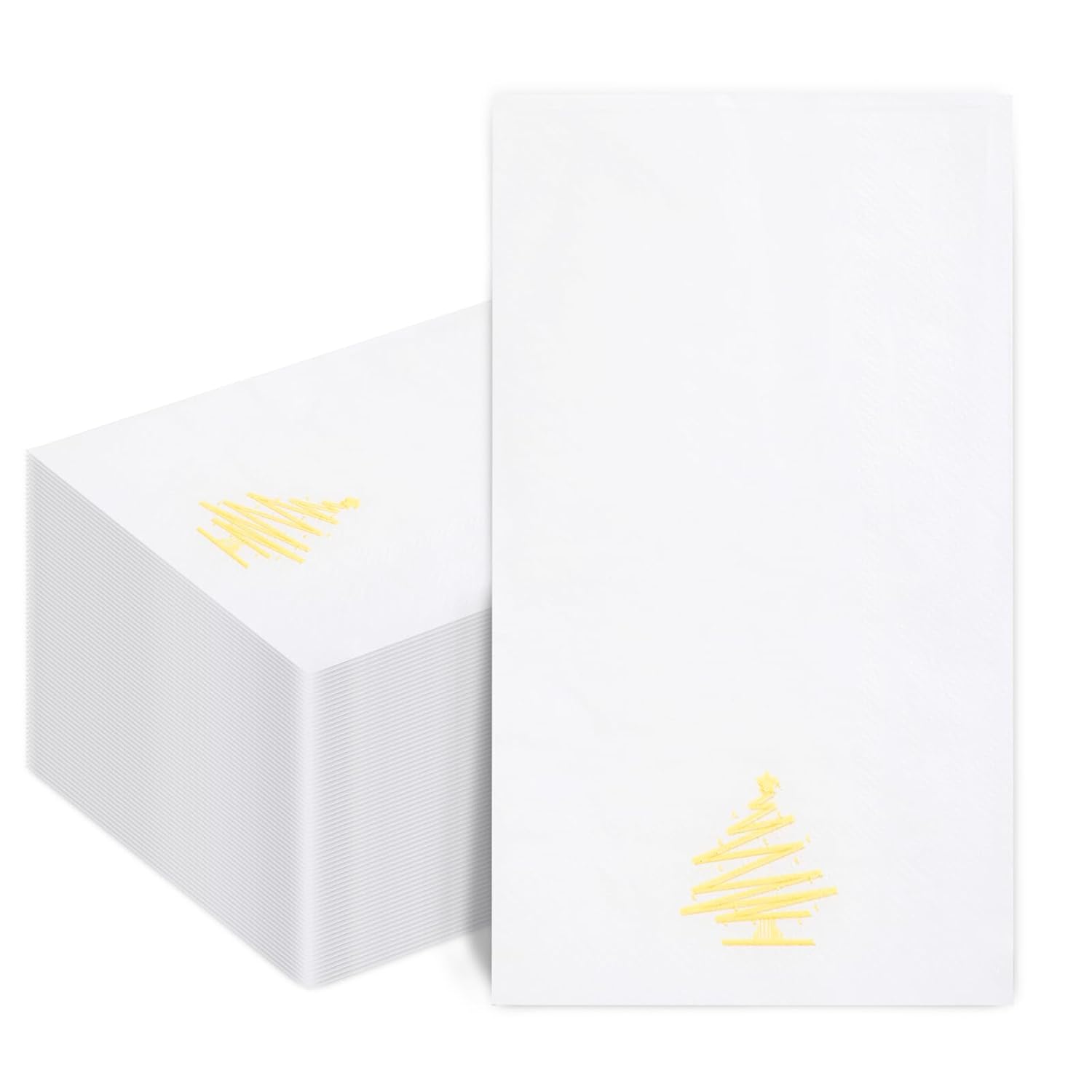 100Pcs Christmas Paper Napkins, Holiday Christmas Napkins Disposable For Bathroom Merry Dinner, Dinner Disposable Napkin Paper Napkin Table Decoration For Home Kitchen Xmas Winter Holiday