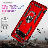 For Samsung Galaxy S10 Plus Case: Galaxy S10 Plus With Screen Protector - Military Grade Protective Cases With Finger Ring Holder Kickstand For Samsung S10 Plus(Red)
