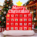 7Ft Christmas Inflatable Decoration, Countdown Inflatable Outdoor Decoration With Daily Surprise, Blow Up Xmas Decor Wit