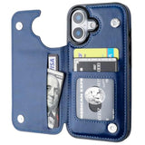 iPhone 17 Wallet Case with Credit Card Holder, Blue