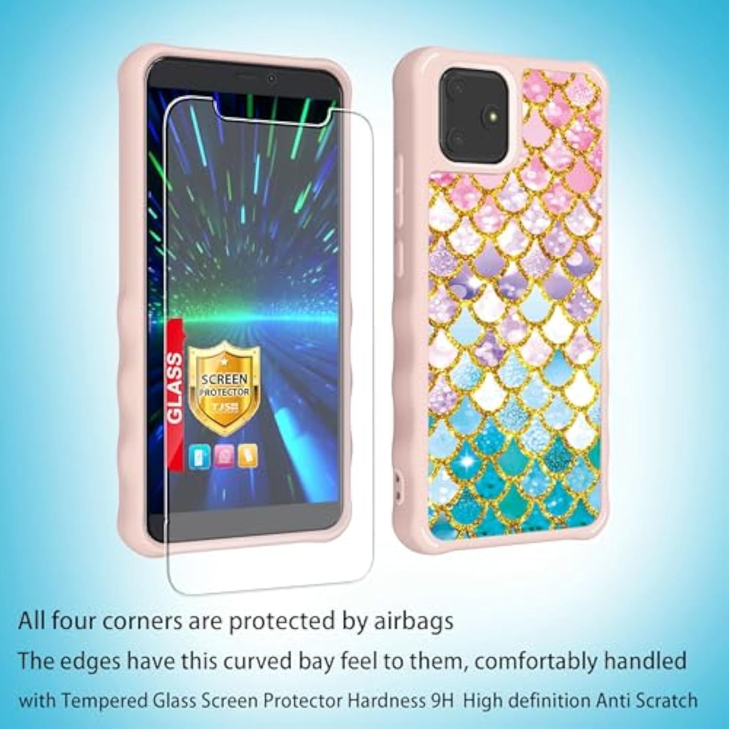 For Foxx Foxxd A55 Case [With Tempered Glass Screen Protector][Luminous Effect] Compatible With Foxx Foxxd A56 Phone Case Cover