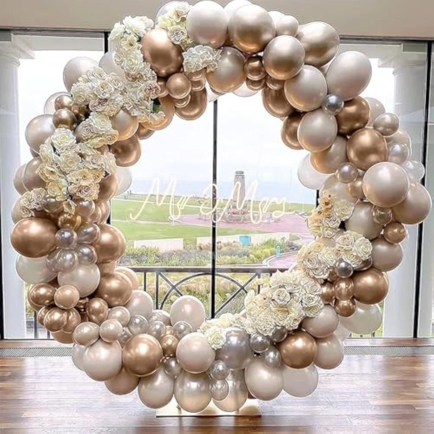 60PCS Nude White Gold Balloons for Boho Wedding, Birthday & Party Decorations