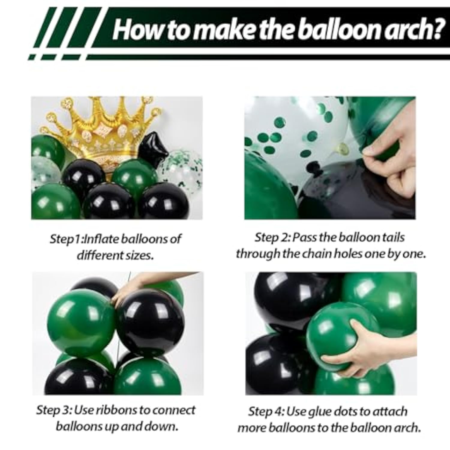 Green Happy Birthday Decorations for Men Banner Fringe Balloons Kit for Milestones