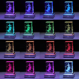 Jesus Cross Figurine, Cross Night Light, Christian Praying Gifts Lamp, Baptism Gifts For Boys Girls Women Unique, Christmas Birthday Gifts