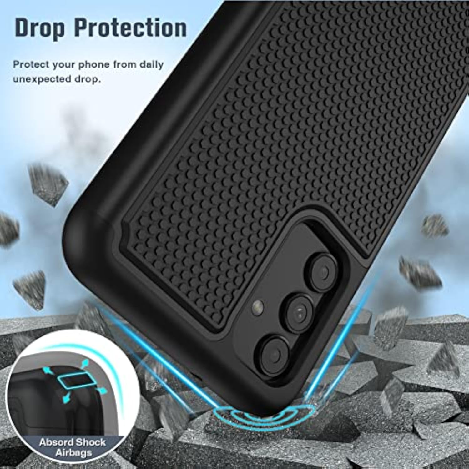 Galaxy A13 5G Phone Case Dual Layer Samsung A13 5G Cover Black