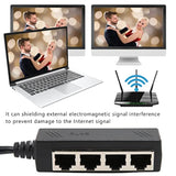 Rj45 Ethernet Splitter Cable, 8 Pin Rj45 1 Male To 4 X Female Port Lan Etherne