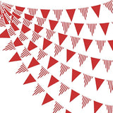 32Ft Hot Pink Striped Dot Pennant Banner Fabric Triangle Flag Bunting