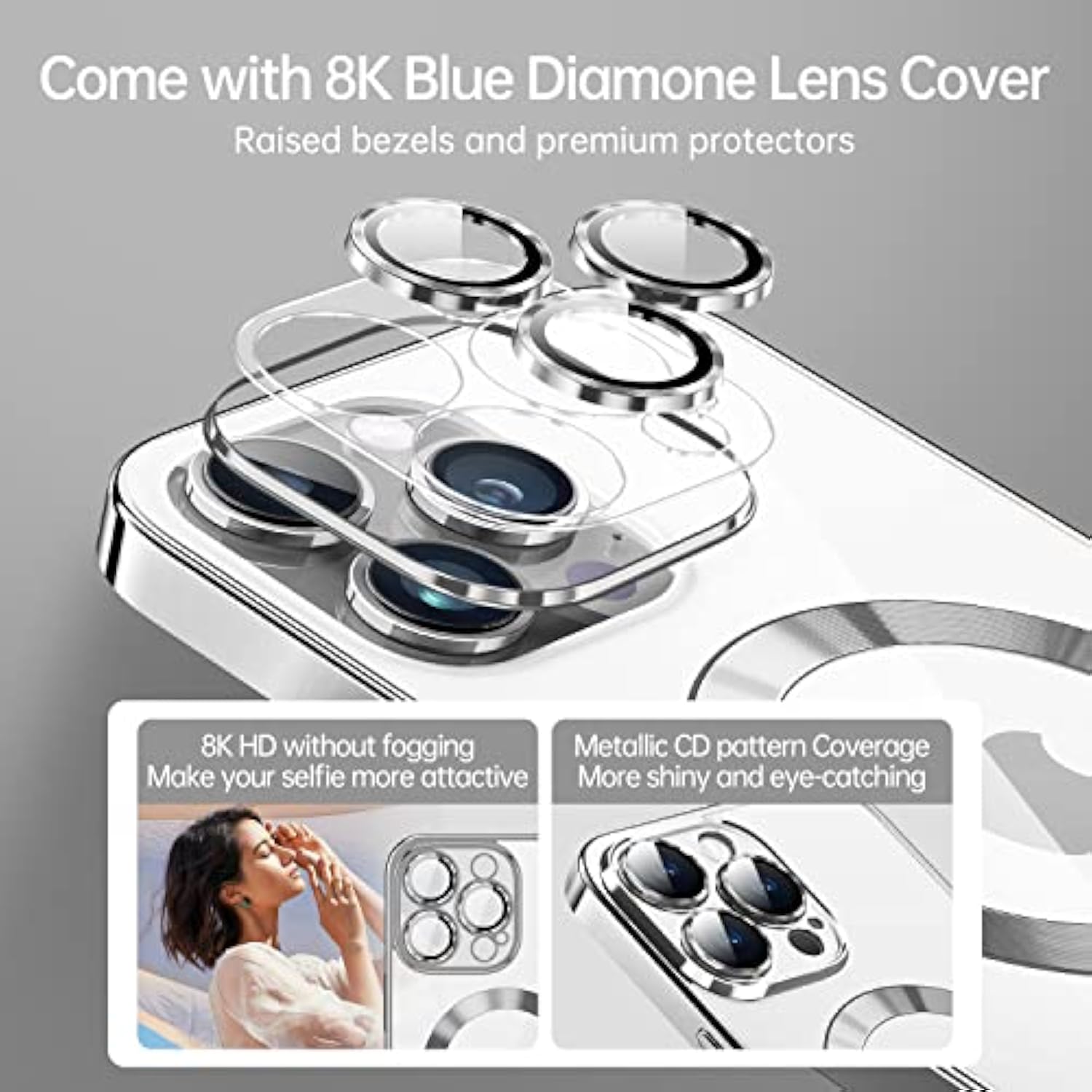 Magnetic Clear Case For Iphone 14 Pro Max With Camer