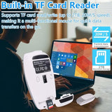 Wireless Bluetooth Mouse With Card Reader (Up To 2Tb) Mini Portable Lightweight Silent Rechargeable Optical Cordless Mice For Pc Laptop Tablet Smartphone Android Windows Girl Boy Gift (Silver)