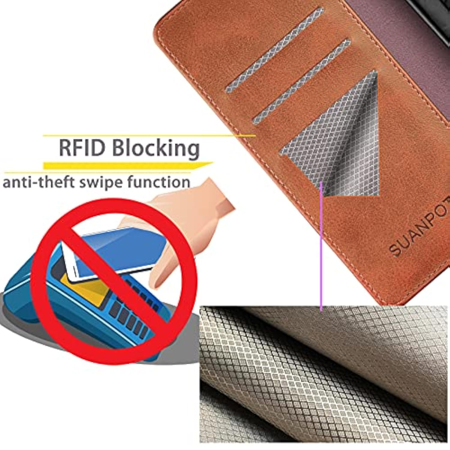 Compatible With Samsung Galaxy S25 Plus Wallet Case With Rfid Blocking Credit Card Holder,Flip Book Pu Leather Protective Cover Women Men For Samsung S25 Plus Phone Case Light Brown