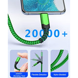 Usb C To Usb C Fast Charging Cable, [10Ft,2Pack] Pd Fast Charging Type C Charger Compatible With Galaxy S23 S22 Ultra A54 Note20, Iphone 16 15 Pro Max, Pad Pro/Air5/4/Mini6, Pixel 7-Green