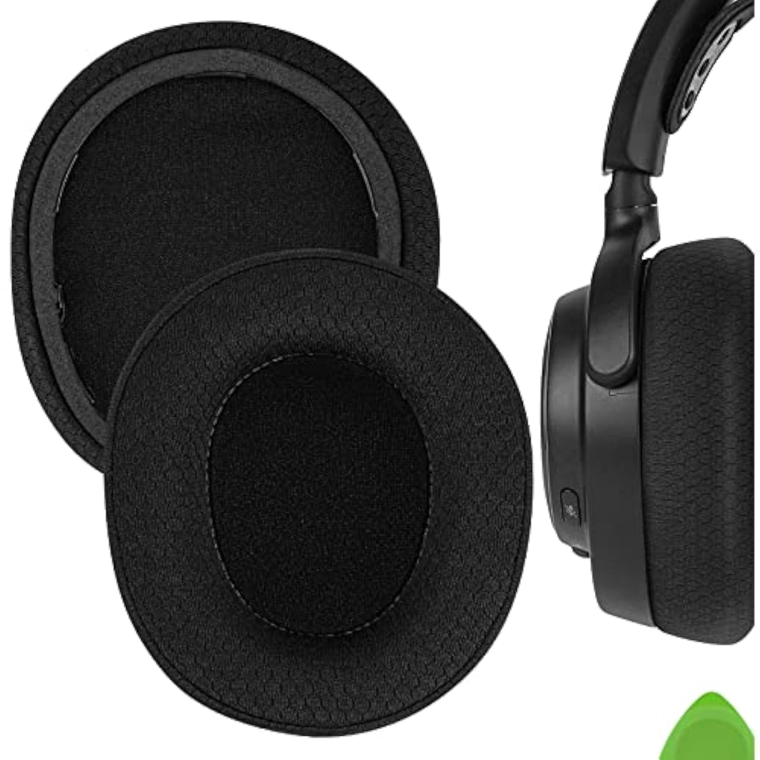 Geekria Comfort Mesh Fabric Replacement Ear Pads Compatible with SteelSeries Arctis Nova Pro Wireless Headphones, Ear Cushions (Black)