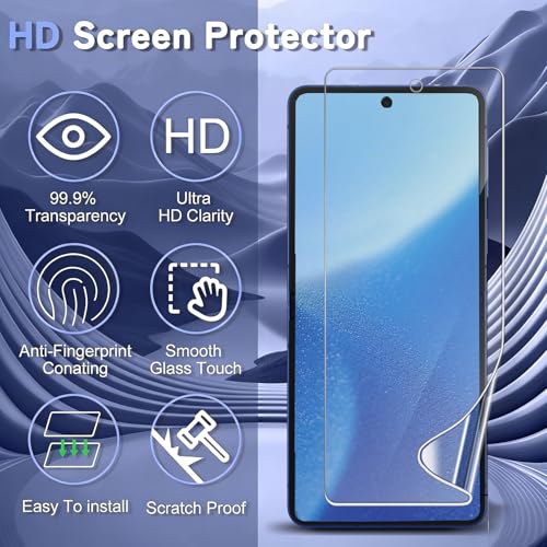 [2 Sets] Flexible Screen Protector for Samsung Galaxy Z Flip 7,Fingerprint Unlock,High Sensitivity,Bubble Free,Clear HD Soft TPU Protective Film for