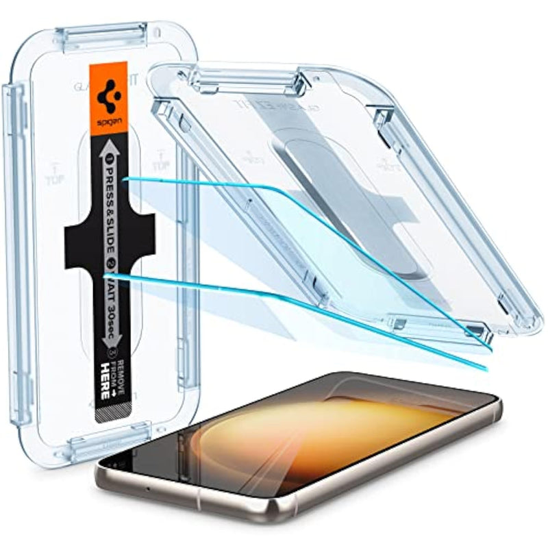Spigen Tempered Glass Screen Protector [Glas.tR EZ Fit] designed for Galaxy S23 (2023) [2 Pack] - Case Friendly