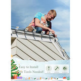 All In One Christmas Light Clips, Universal Gutter Hooks And Shingle Clip For C7, C9 And Mini Lights, 400 Pack