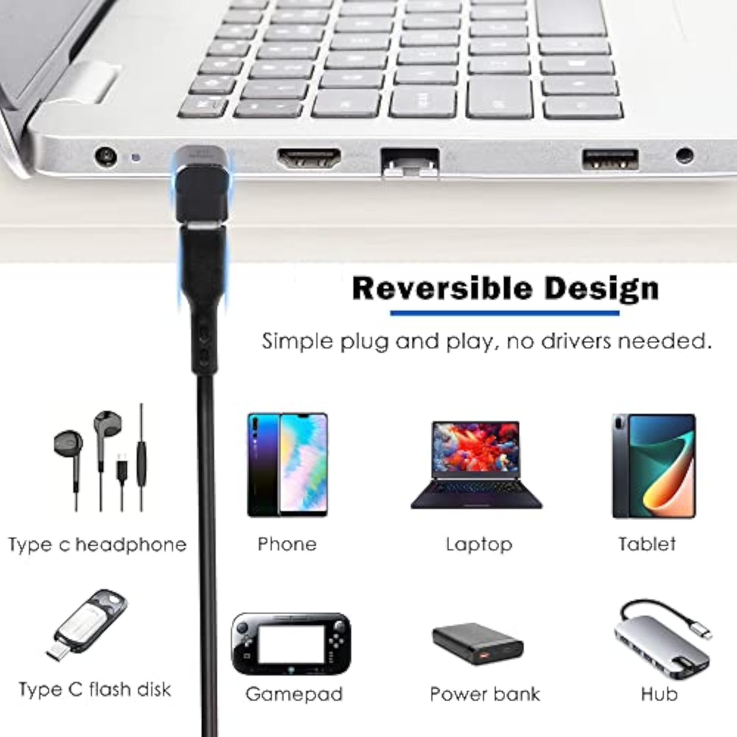 Usb C 90° Adapter Coupler Usb 4.0 Type C Female To Male Right Angle Extender C