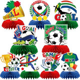 Soccer Honeycomb Centerpieces - 2026 Soccer Party Decorations, Soccer Table Centerpiece for 2026 Matches Party Supplies