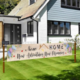 New Home New Adventures New Memories Banner, Large Housewarming Welcome Home Banner, Housewarming Party Decorations, New Resident Event 1St Home Party Outdoor Indoor Sign