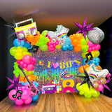 160-Pc 80s Music Theme Balloon Arch Kit with Guitar & Disco Ball