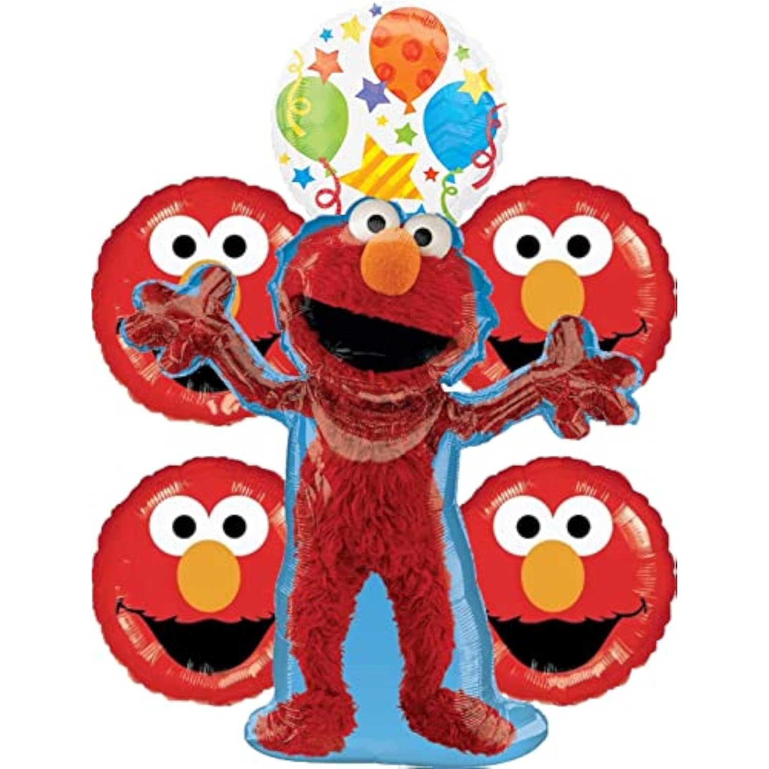 Anagram Elmo Birthday Party Supplies 6Pc Balloon Bouquet Decorations