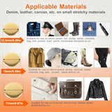 15Mm Leather Snap Button Kits With Hammer Punch Spacer, 90 Sets Metal